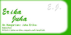 erika juha business card